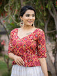 Load image into Gallery viewer, Maroon Color Lucknowi Paper Mirror Work Georgette Blouse Clothsvilla