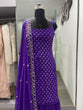 Load image into Gallery viewer, Party Wear Sharara Suit In Purple Color With Heavy Embroidery Work Clothsvilla