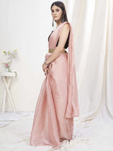 Load image into Gallery viewer, Pastel Pink Pre-Stitched Blended Silk Saree ClothsVilla