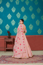 Load image into Gallery viewer, Peach Embroidered Georgette Party Wear Lehenga Choli ClothsVilla