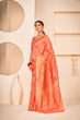 Load image into Gallery viewer, Peach Festive Wear Banarasi With Patola Woven Banarasi Silk Saree ClothsVilla