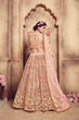 Load image into Gallery viewer, Peach Hand Work Foil Print And Soft Net Silk Lehenga Choli ClothsVilla