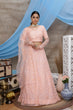 Load image into Gallery viewer, Peach Lehenga Choli Thread embroidered with stone pasting And Bridal Net, Party Wears, Bridesmaid, Indian Tradition Function Lehenga Choli ClothsVilla