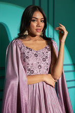 Load image into Gallery viewer, Peach Ready to Ship Floor Length Anarkali Gown Collection ClothsVilla.com