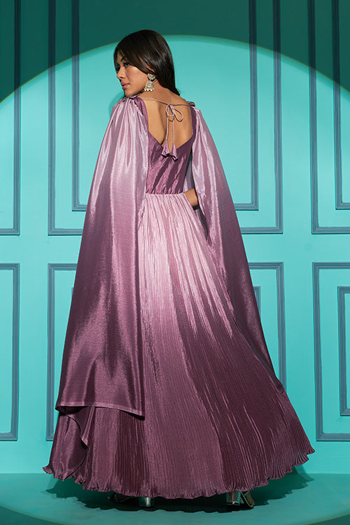 Peach Ready to Ship Floor Length Anarkali Gown Collection ClothsVilla.com