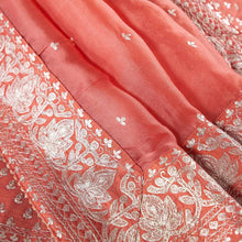 Load image into Gallery viewer, Peach Saree in Organza Silk With Dori And Sequence Work Clothsvilla