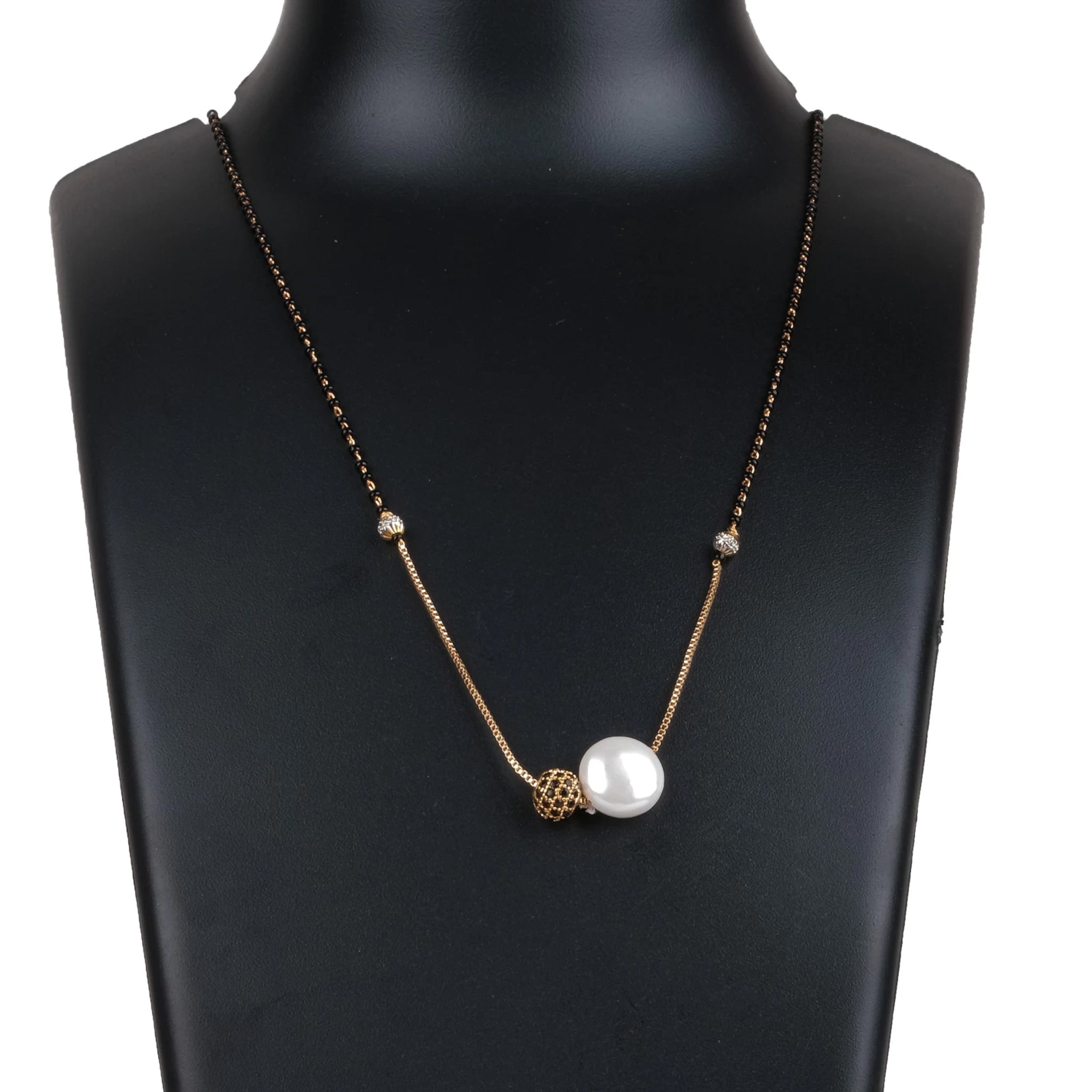 Pearl Brass Pendant Black Dimond Pearl Brass Pendant ClothsVilla Main image