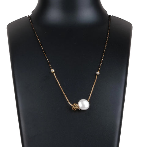 Pearl Brass Pendant Black Dimond Pearl Brass Pendant ClothsVilla Main image