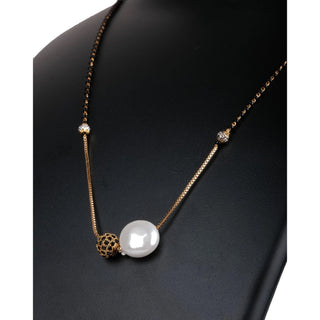 Pearl Brass Pendant Black Dimond Pearl Brass Pendant ClothsVilla