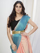 Load image into Gallery viewer, Pink-Blue Lycra Based Saree ClothsVilla