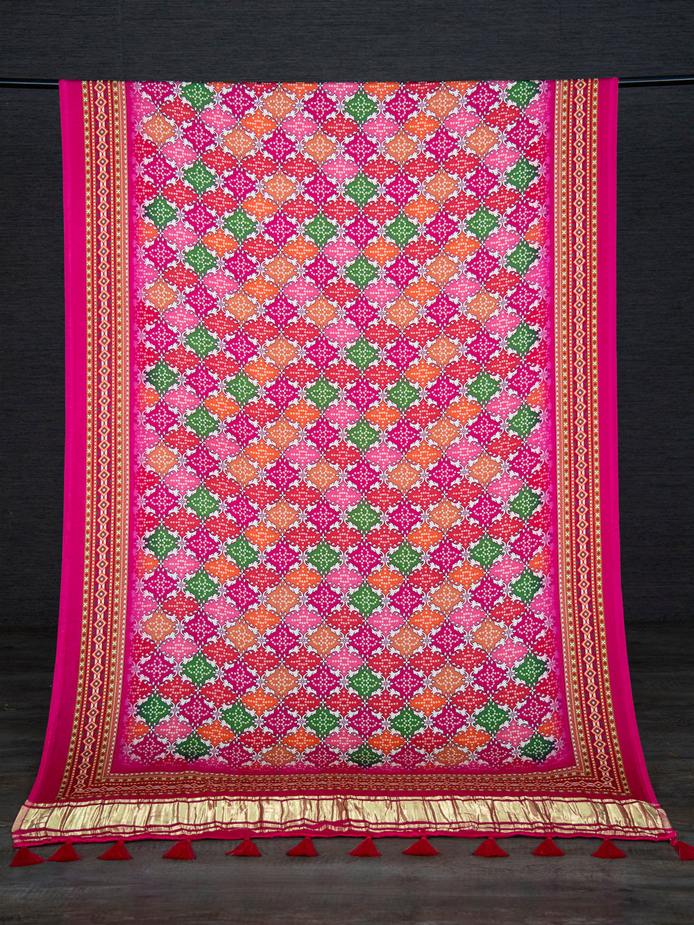 Premium Pure GMY Silk Top, Plazzo & Dupatta – Heavy Sequins, Coding Dori & Moti Hand Work main image 1