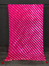 Load image into Gallery viewer, Pink Color Gota Patti Lace Border Leheriya Bandhej Dupatta Clothsvilla