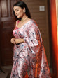 Load image into Gallery viewer, Pink Color Floral Printed Japan Satin Saree Clothsvilla