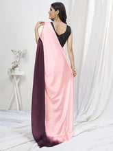 Load image into Gallery viewer, Pink-Wine Lycra Based Saree ClothsVilla