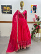 Load image into Gallery viewer, Pink Anarkali Gown in Georgette with Embroidery Sequence Work ClothsVilla