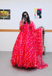 Load image into Gallery viewer, Pink Anarkali Gown in Organza with Floral Print ClothsVilla