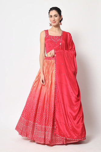 Pink Color Exclusive Silk Foil Printed Lehenga Choli Collection ClothsVilla.com