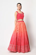 Load image into Gallery viewer, Pink Color Exclusive Silk Foil Printed Lehenga Choli Collection ClothsVilla.com