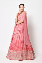 Load image into Gallery viewer, Pink Designer Party Wear Lehenga Choli with Fancy Dupatta Style ClothsVilla.com