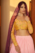 Load image into Gallery viewer, Pink Embellished Mukaish Work Georgette Semi Stitched Lehenga ClothsVilla