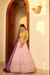Load image into Gallery viewer, Pink Embellished Mukaish Work Georgette Semi Stitched Lehenga ClothsVilla