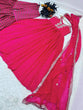 Load image into Gallery viewer, Pink Gown Palazzo Set in Faux Georgette with Embroidery Sequence Work ClothsVilla