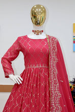 Load image into Gallery viewer, Pink Lehenga Choli in Faux Georgette with Embroidery Sequence Work ClothsVilla