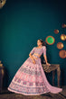 Load image into Gallery viewer, Pink Multi-Thread, Sequins, And Gota Patti Embroidered Georgette Semi Stitched Wedding And Party Lehenga ClothsVilla