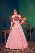Load image into Gallery viewer, Pink Multi Resham Work Georgette Salwar Semi Stitched ClothsVilla