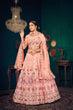 Load image into Gallery viewer, Pink Multi Thread Gotta Work Georgette Wedding Lehenga Choli ClothsVilla