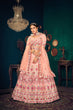 Load image into Gallery viewer, Pink Multi Thread Gotta Work Georgette Wedding Lehenga Choli ClothsVilla