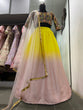 Load image into Gallery viewer, Pink N Yellow Lehenga With Heavy Work Blouse Clothsvilla