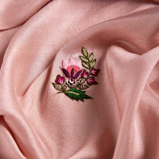 Pink Saree In Organza Silk With Resham And Zari Work Clothsvilla