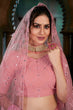 Load image into Gallery viewer, Pink Thread Embroidered Georgette Wedding Wear Lehenga Choli ClothsVilla