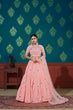 Load image into Gallery viewer, Pink Thread With Sequins Embroidered Cotton Semi Stitched Lehenga ClothsVilla