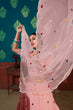 Load image into Gallery viewer, Pink Thread With Sequins Embroidered Cotton Semi Stitched Lehenga ClothsVilla
