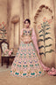 Pink Zari & Sequence Embroidery With Foil Work Silk Lehenga ClothsVilla