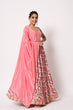 Load image into Gallery viewer, Pink Art Silk Sequence Embroidered Work Lehenga Choli ClothsVilla.com