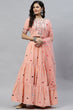 Load image into Gallery viewer, Pink Cotton Multi Embroidered Work Lehenga Choli ClothsVilla.com