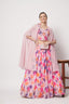 Pink Georgette Print With Sequins Embroidered Work Lehenga Choli ClothsVilla.com