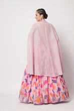 Load image into Gallery viewer, Pink Georgette Print With Sequins Embroidered Work Lehenga Choli ClothsVilla.com