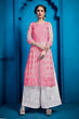 Load image into Gallery viewer, Pink Pakistani Georgette Plazo Suit For Indian Festival &amp; Weddings - Thread Embroidery Work, Clothsvilla