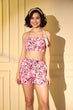 Load image into Gallery viewer, Pink Platinum Crepe Print Work Co-Ords Set Collection ClothsVilla.com