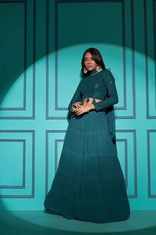 New Party Wear Bollywood Style Different Color Georgette Lehenga Choli Collection ClothsVilla.com
