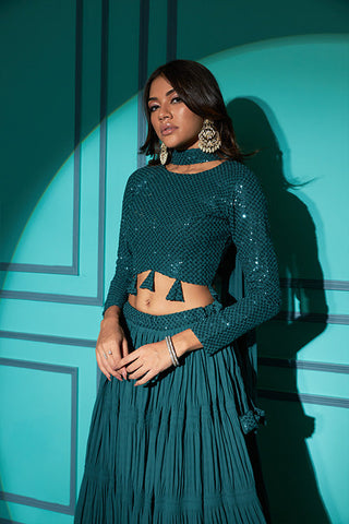 New Party Wear Bollywood Style Different Color Georgette Lehenga Choli Collection ClothsVilla.com