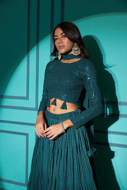 New Party Wear Bollywood Style Different Color Georgette Lehenga Choli Collection ClothsVilla.com