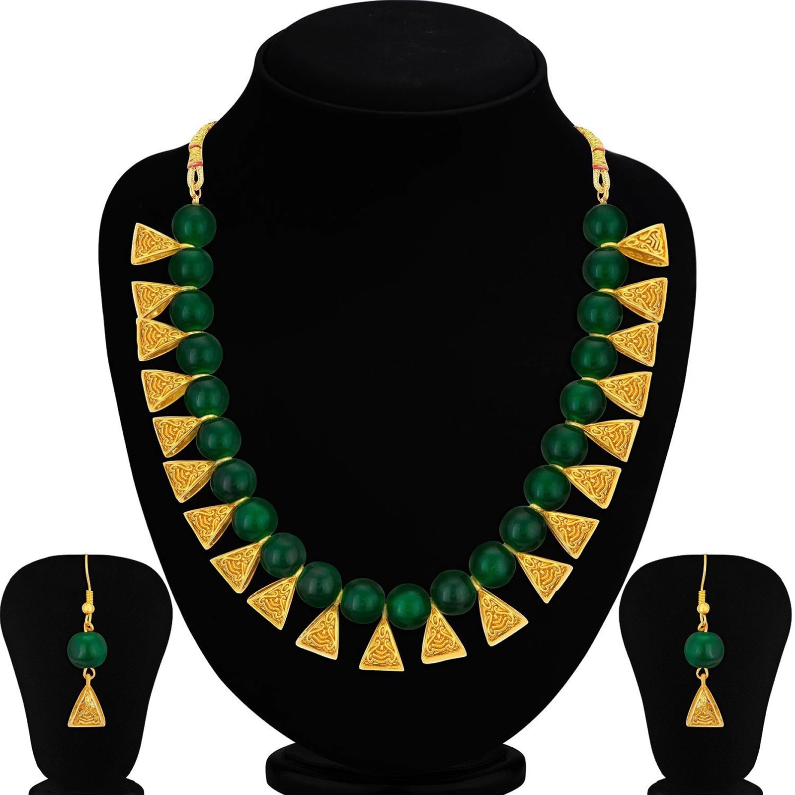 Plastic Jewel Set (Green) ClothsVilla
