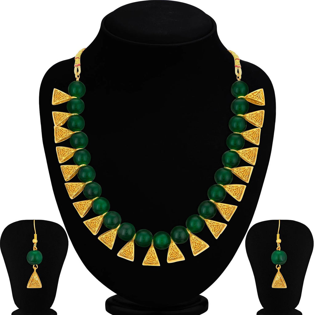 Plastic Jewel Set (Green) ClothsVilla