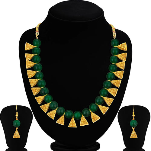 Plastic Jewel Set (Green) ClothsVilla