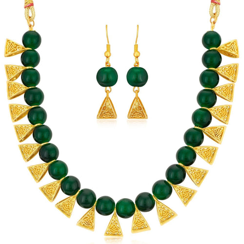Plastic Jewel Set (Green) ClothsVilla